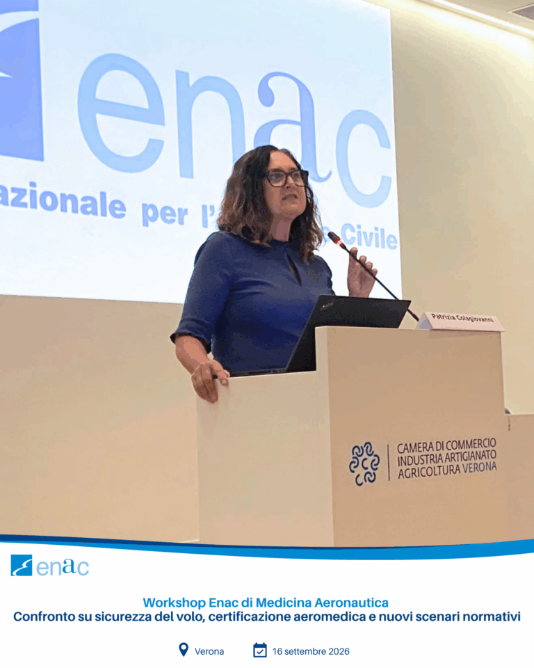 Partecipanti al workshop ENAC di medicina aeronautica a Verona