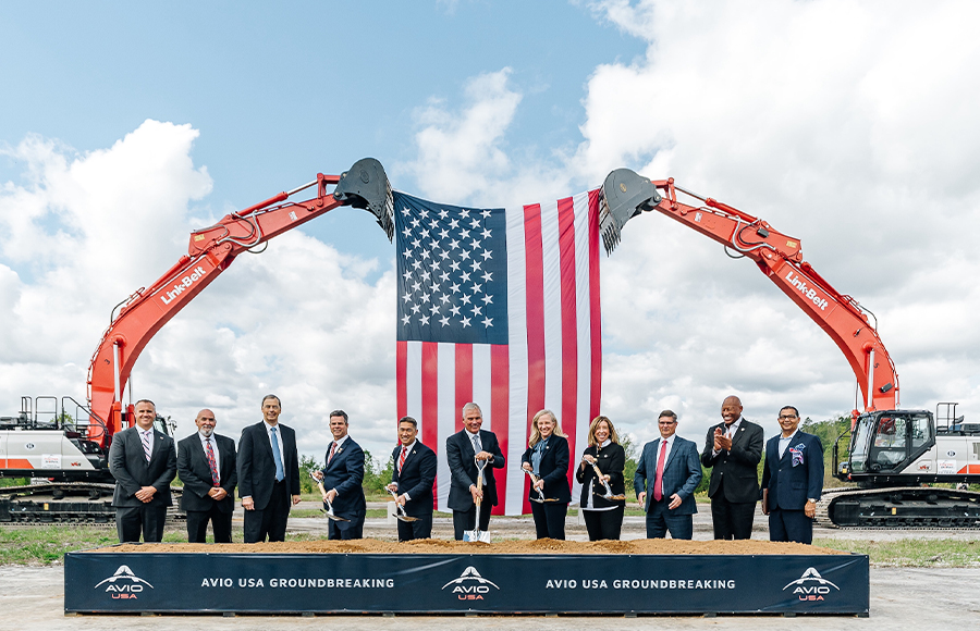 Cerimonia di avvio lavori del nuovo stabilimento Avio USA a Hurt in Virginia