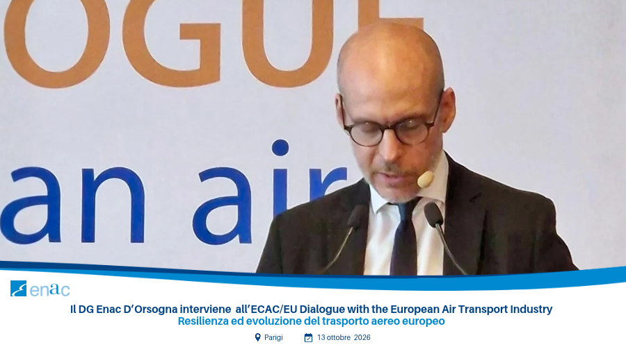 Il direttore generale ENAC Alexander D’Orsogna durante il forum ECAC-EU a Parigi