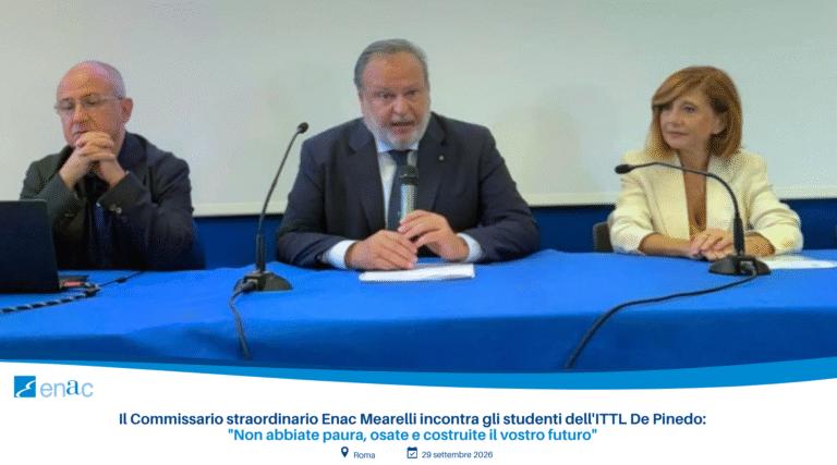 Incontro ENAC con gli studenti dell'Istituto tecnico aeronautico Francesco De Pinedo
