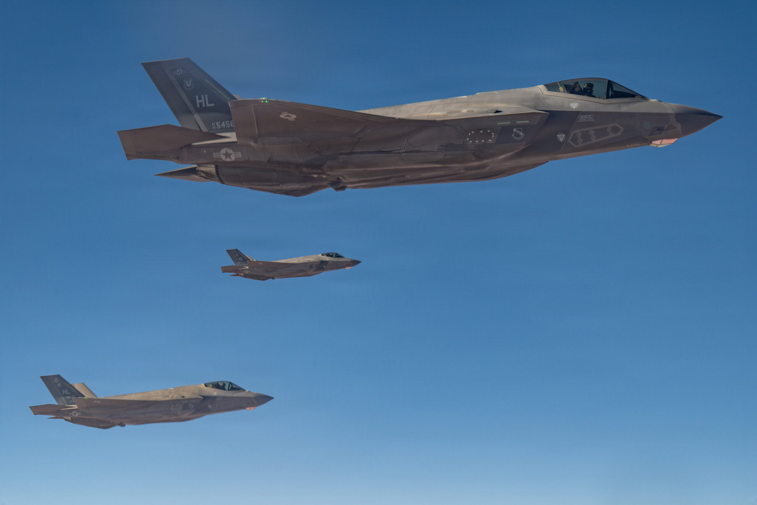 Due F-35A dell'US Air Force in volo